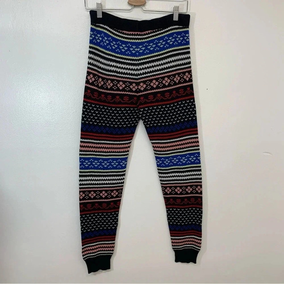 American Eagle Knit Joggers Woman Medum  Drawstring Fair Isle  Colorful  Stretch - Picture 5 of 13